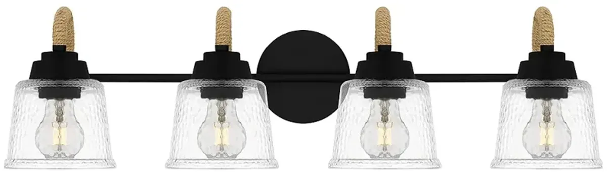 Quoizel Seabreeze 31" Wide Matte Black 4-Light Bath Light