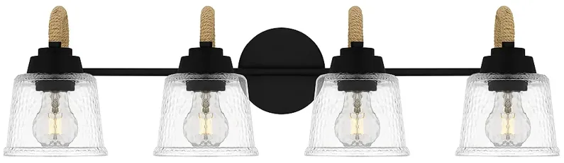 Seabreeze 4-Light Matte Black Bath Light