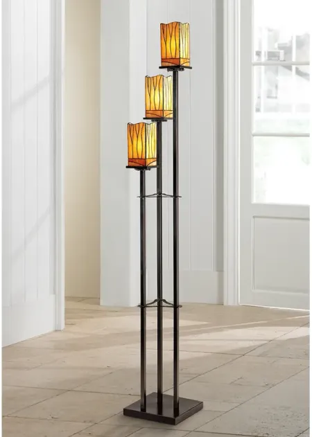 Robert Louis Tiffany Sedona 72" Tiffany-Style 3-Tier Floor Lamp