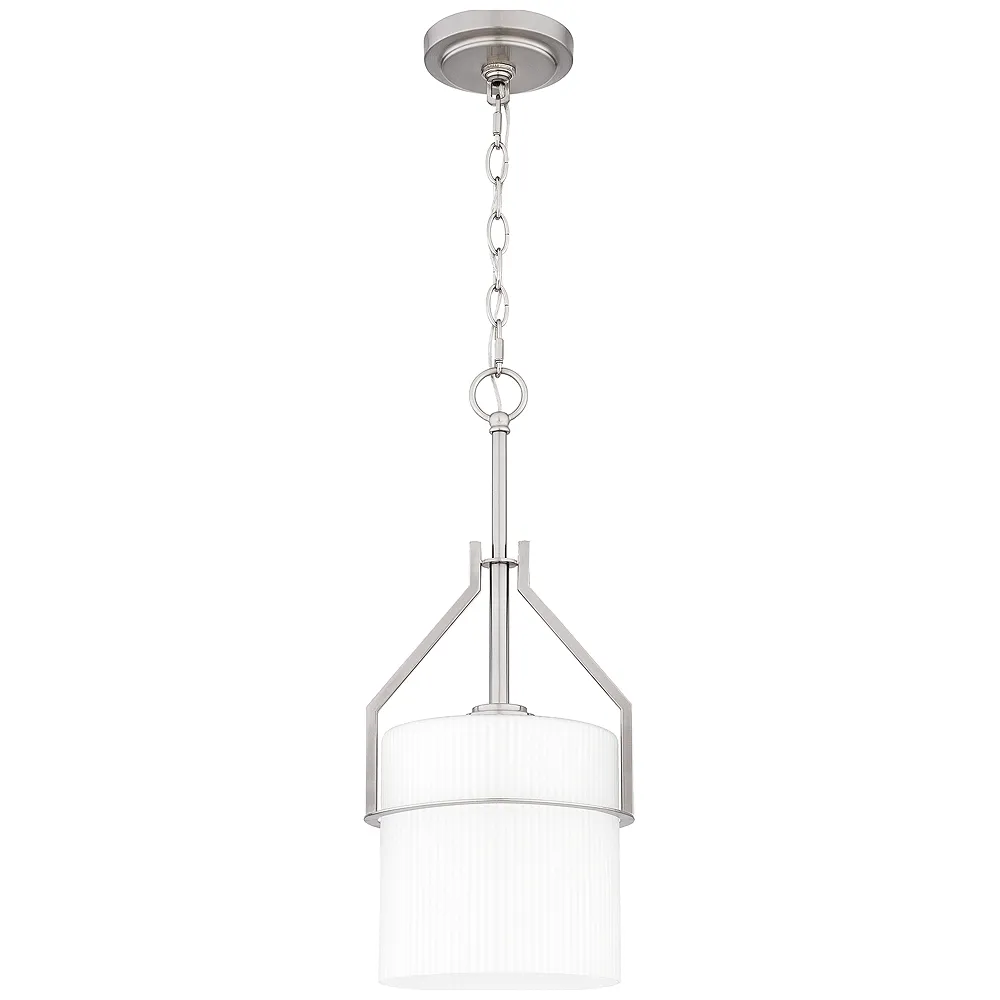 Seymour 1-Light Brushed Nickel Mini Pendant Light