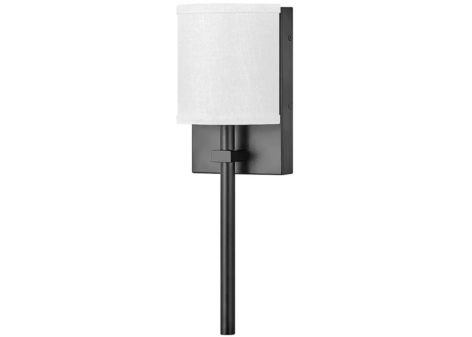 Avenue 8 1/2" High Black with Fabric Shade Wall Sconce