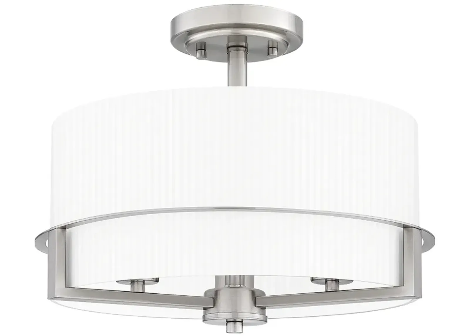 Seymour 3-Light Brushed Nickel Semi-Flush Mount Light