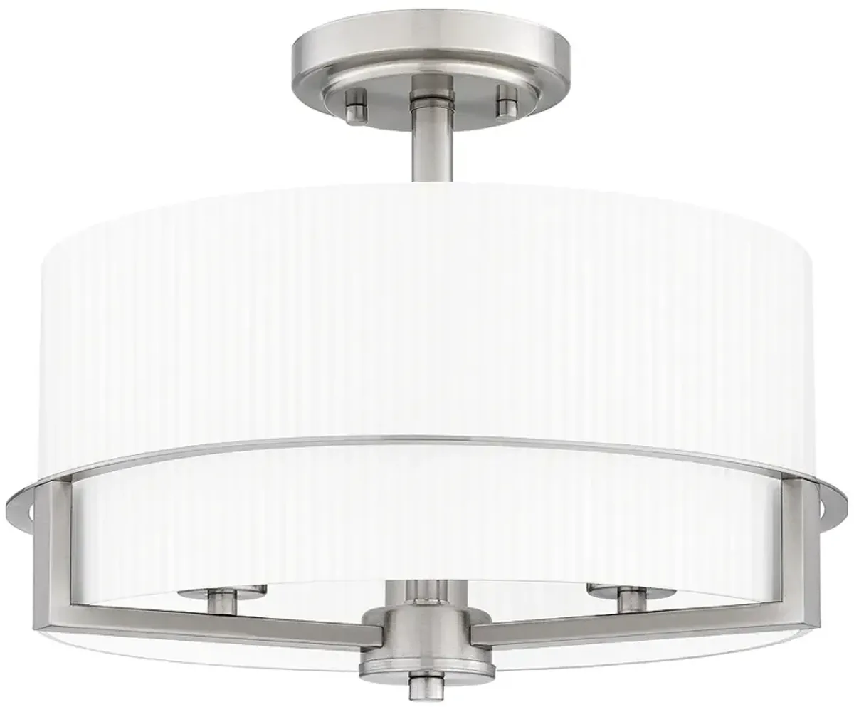 Seymour 3-Light Brushed Nickel Semi-Flush Mount Light