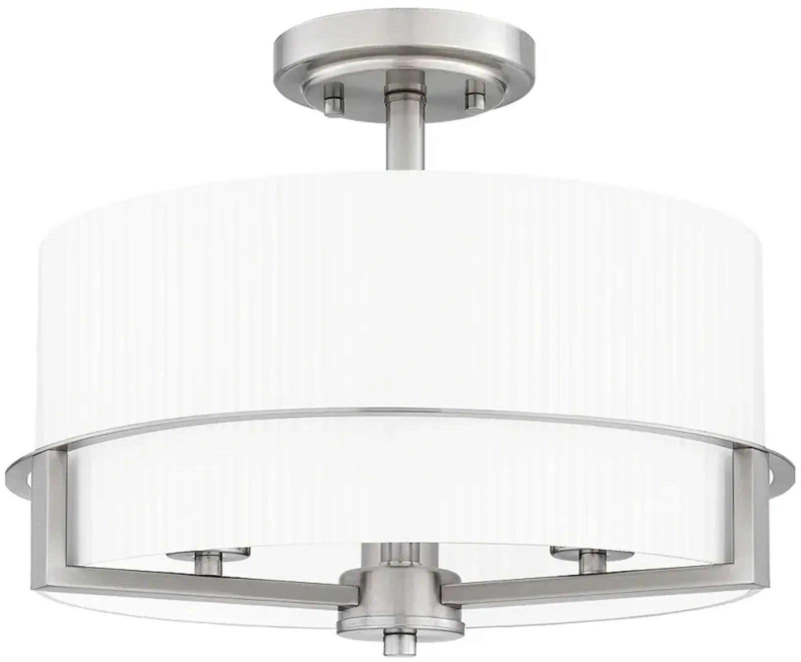 Seymour 3-Light Brushed Nickel Semi-Flush Mount Light