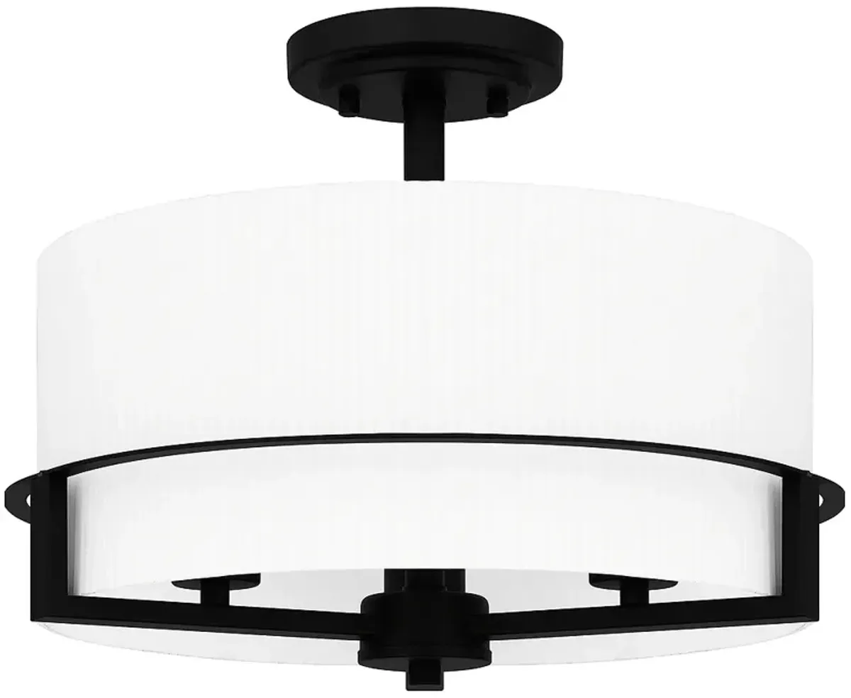 Seymour 3-Light Matte Black Semi-Flush Mount Light