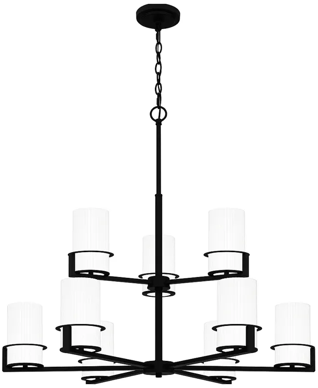 Seymour 9-Light Matte Black Chandelier