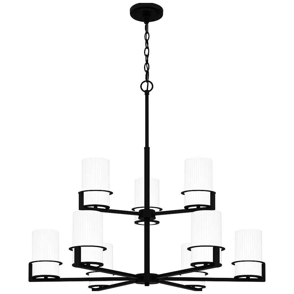 Seymour 9-Light Matte Black Chandelier