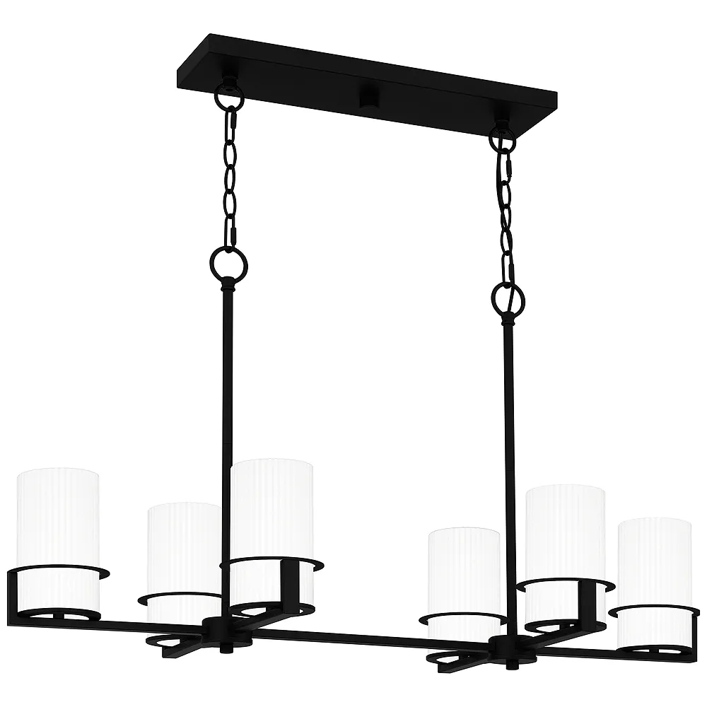 Seymour 6-Light Matte Black Island Light