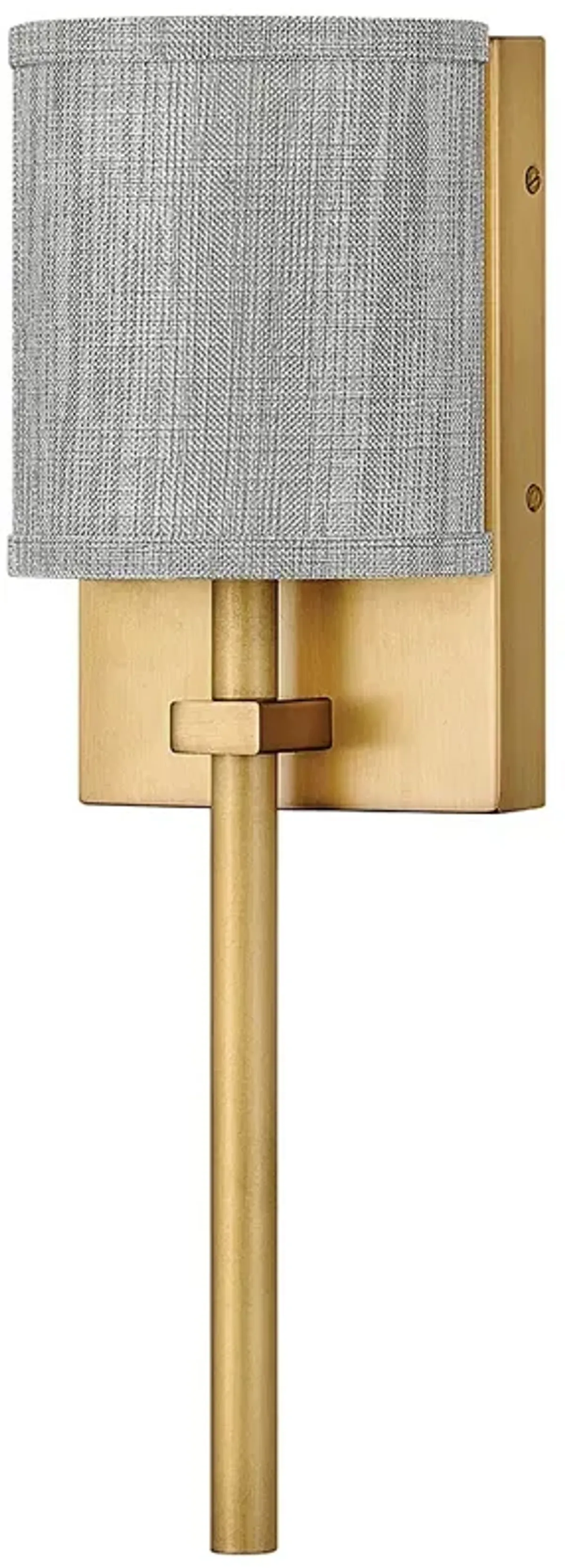 Avenue 8 1/2" High Brass with Gray Shade Wall Sconce