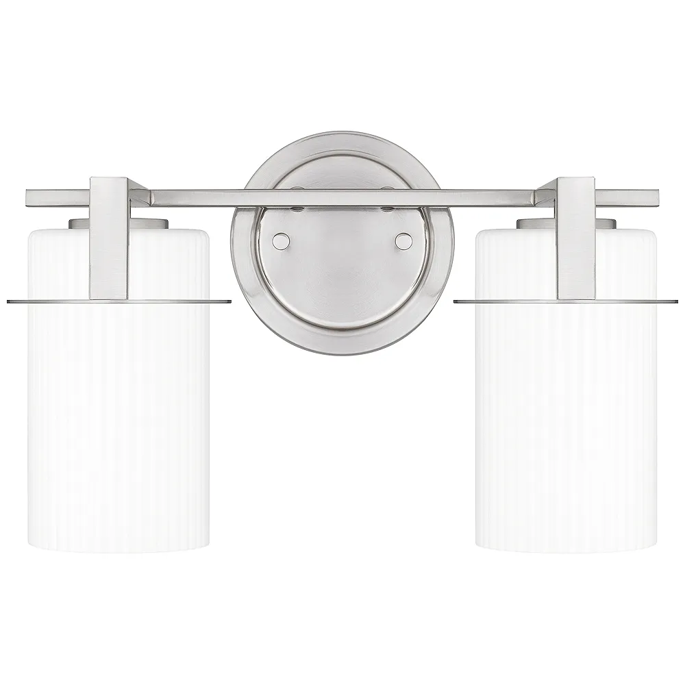 Seymour 2-Light Brushed Nickel Bath Light