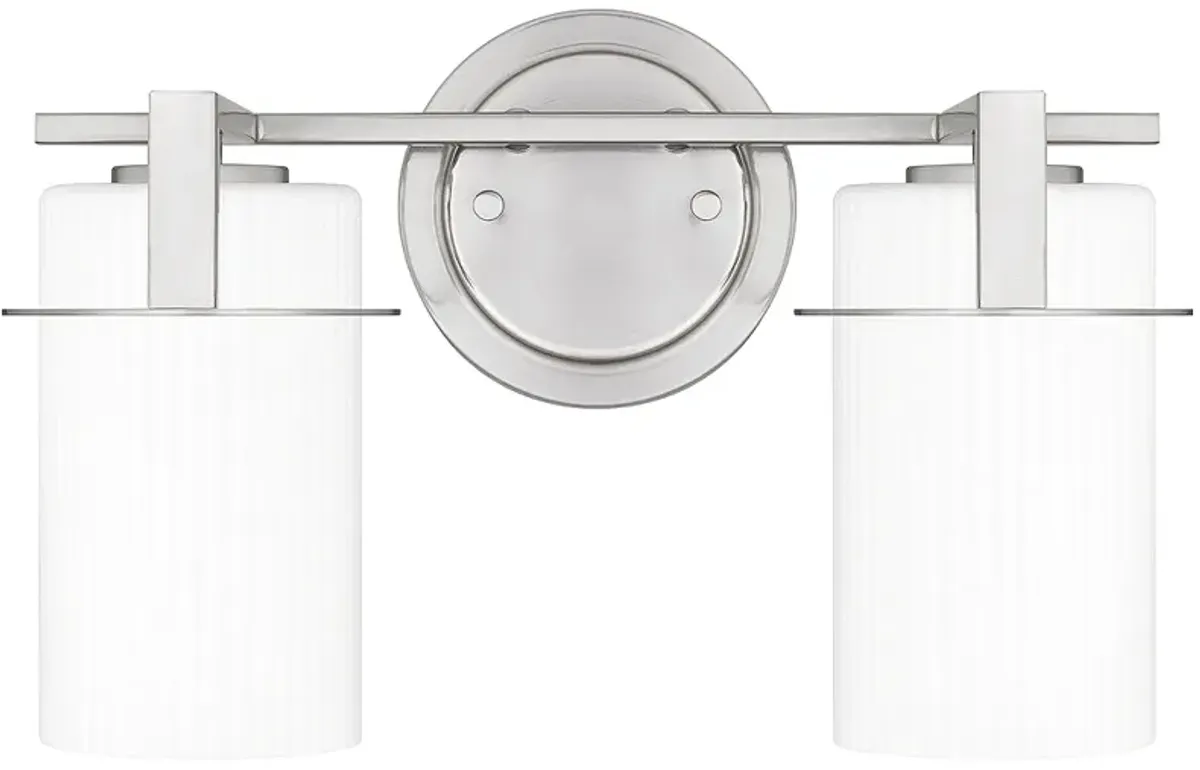 Seymour 2-Light Brushed Nickel Bath Light