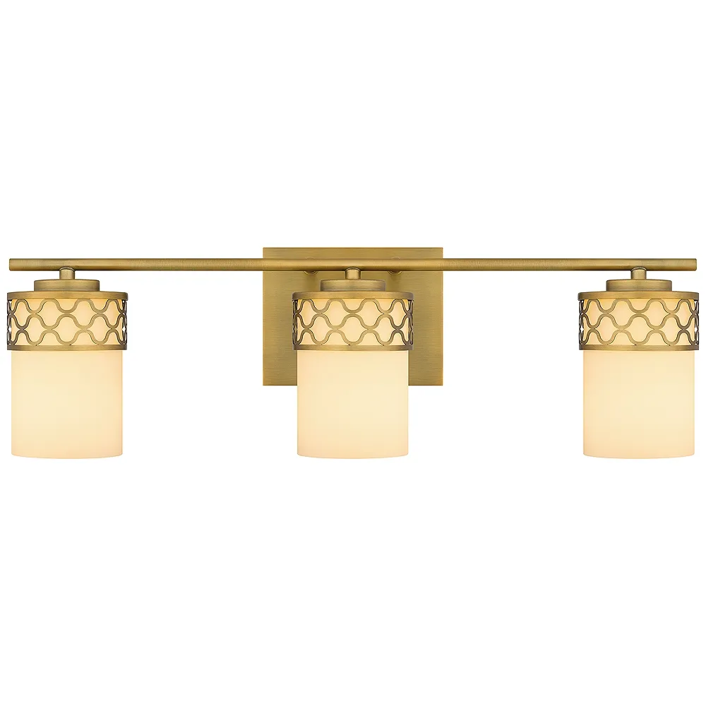 Tenley 3-Light Aged Brass Bath Light