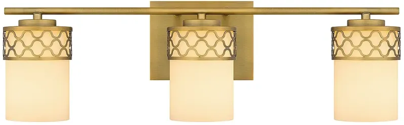 Tenley 3-Light Aged Brass Bath Light