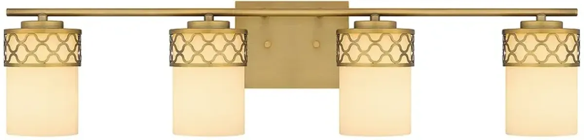 Tenley 4-Light Aged Brass Bath Light