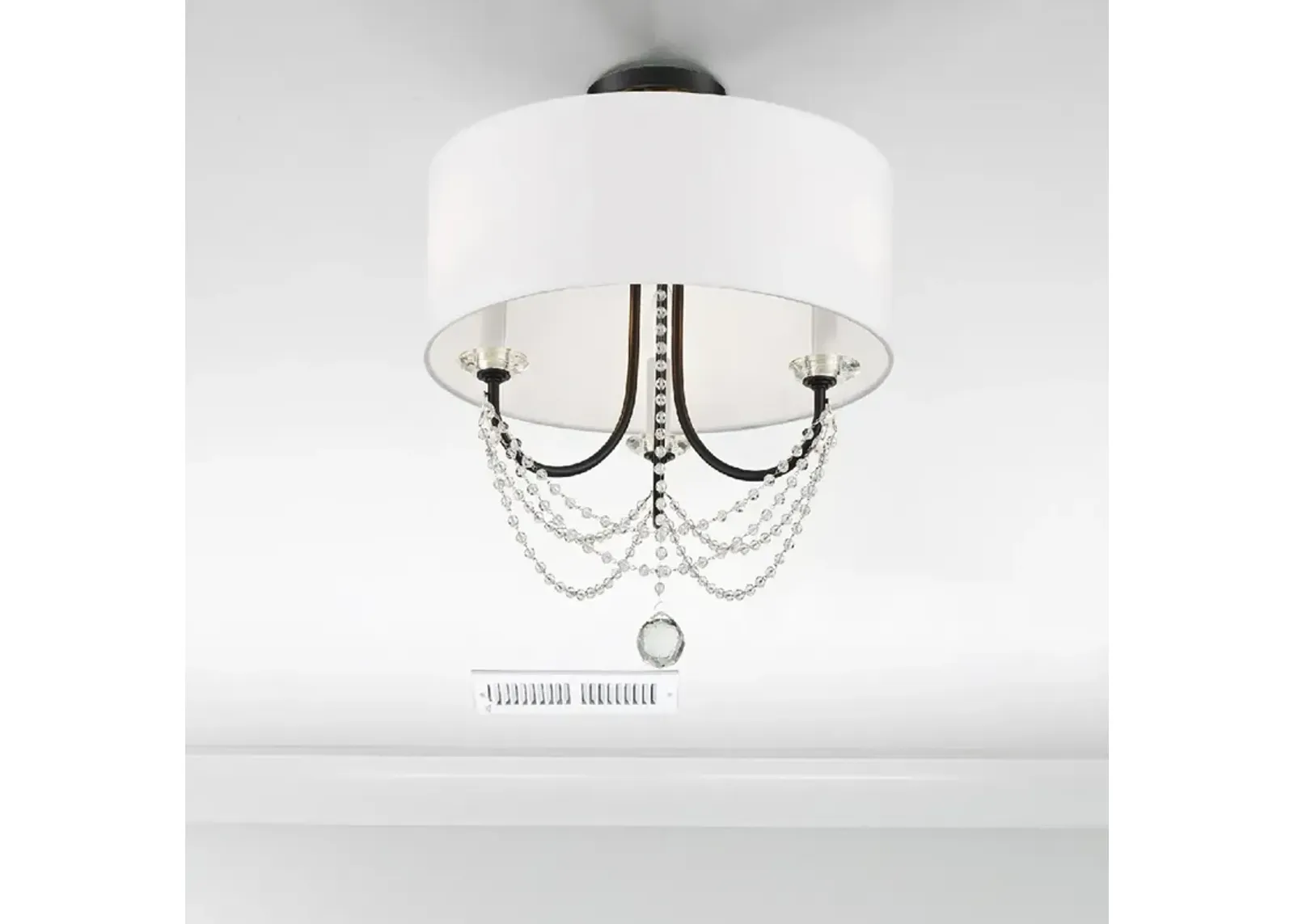 Crystorama Delilah 15 3/4"W Matte Black 3-Light Chandelier