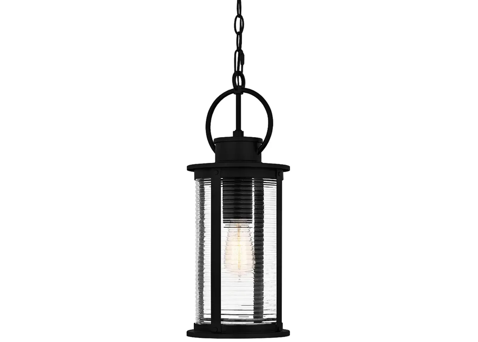 Tilmore 1-Light Matte Black Outdoor Hanging Lantern