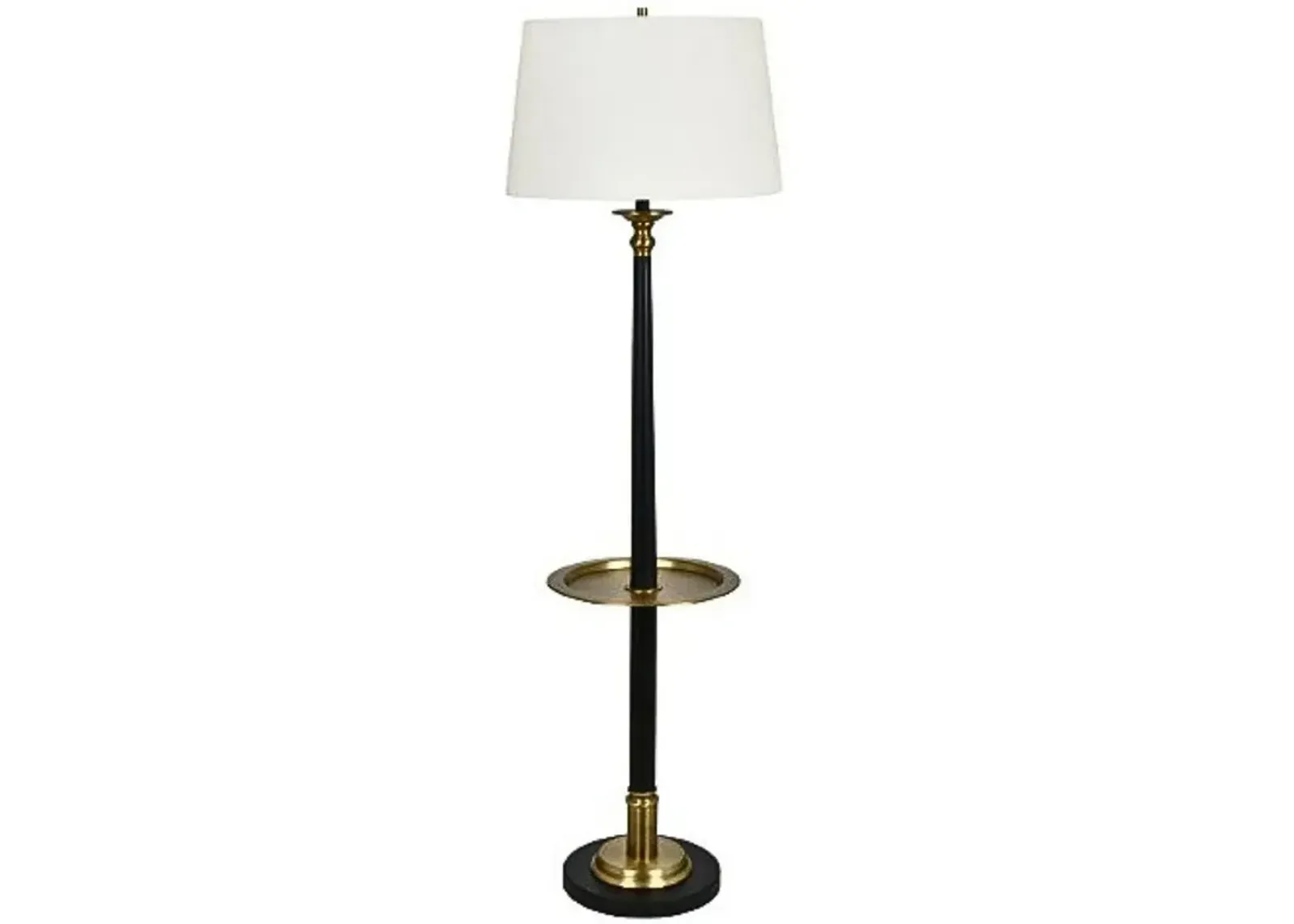 Crestview Collection Claiborne Column Metal Floor Lamp with Tray