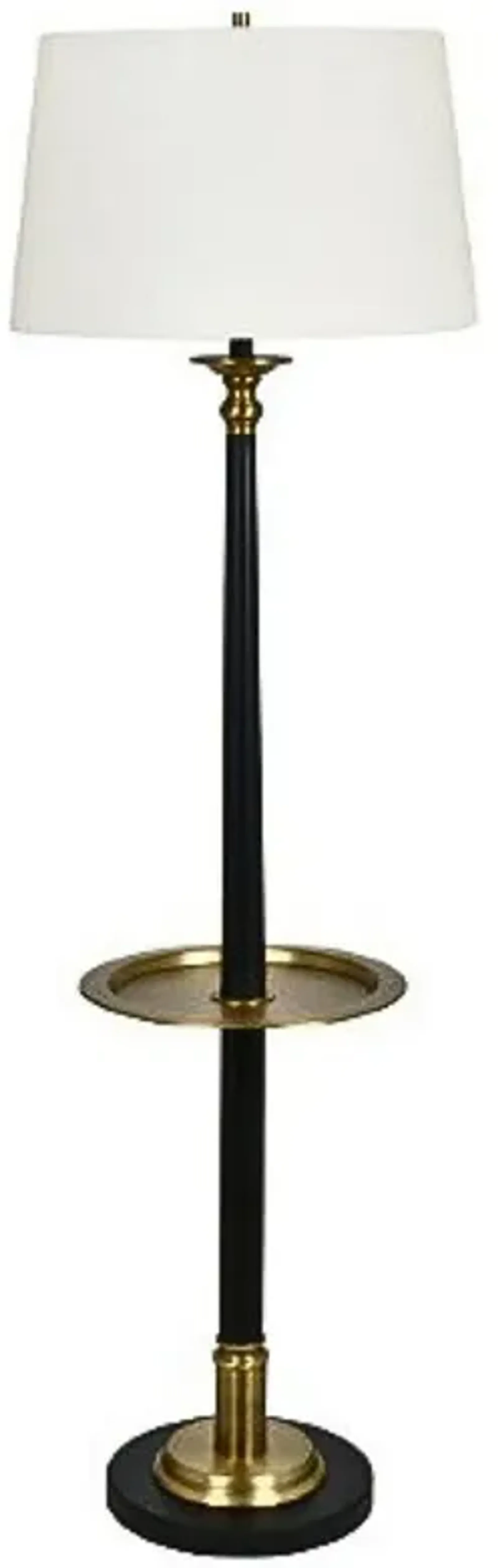 Crestview Collection Claiborne Column Metal Floor Lamp with Tray