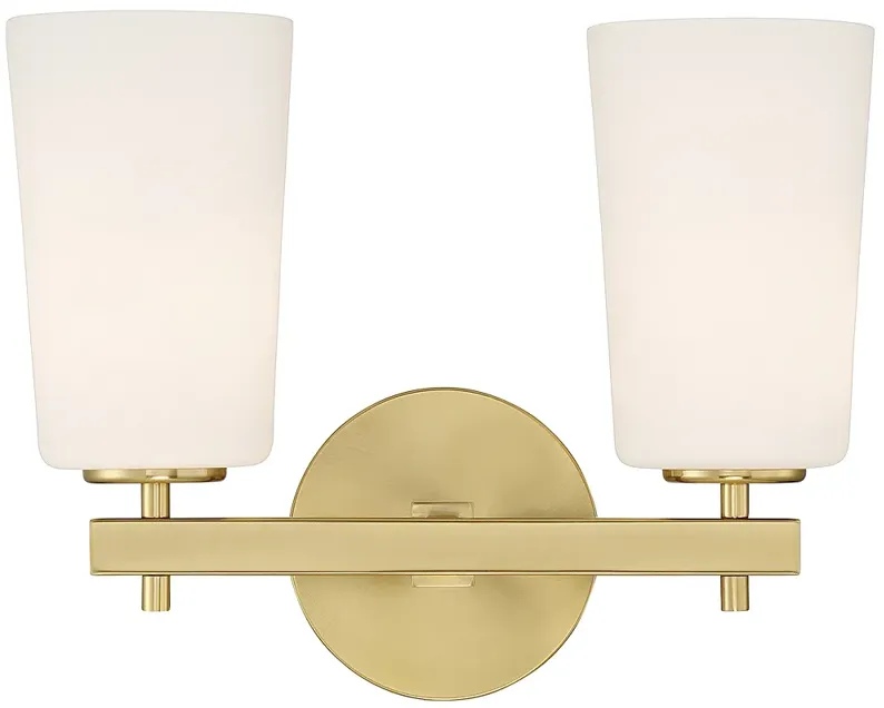 Colton 2 Light Aged Brass Wall Mount