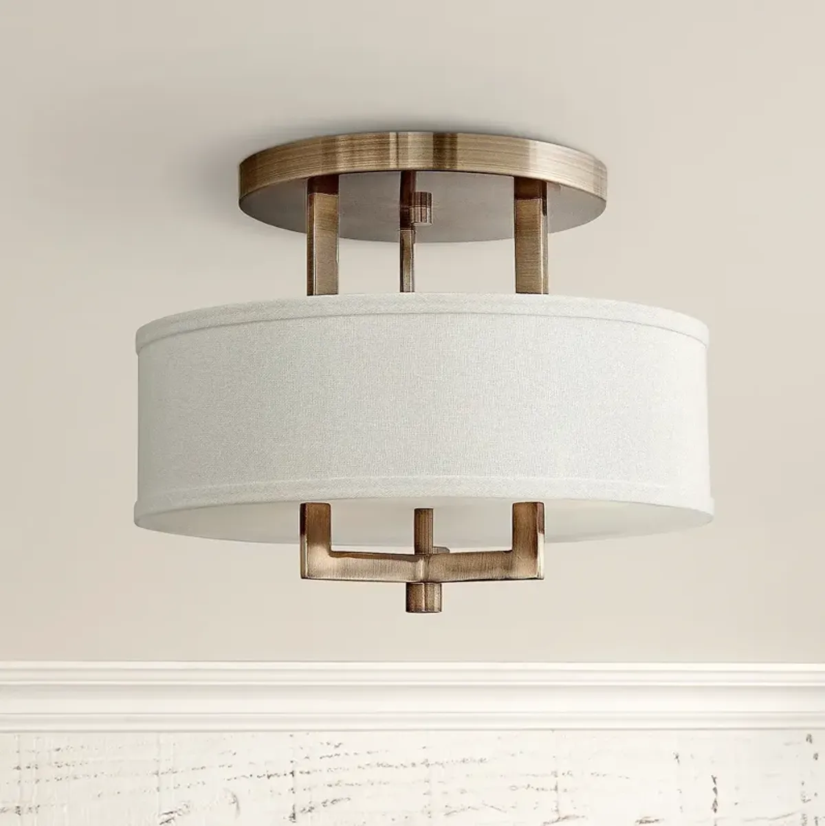 Hinkley Hampton 15" Wide Brushed Bronze Ceiling Light