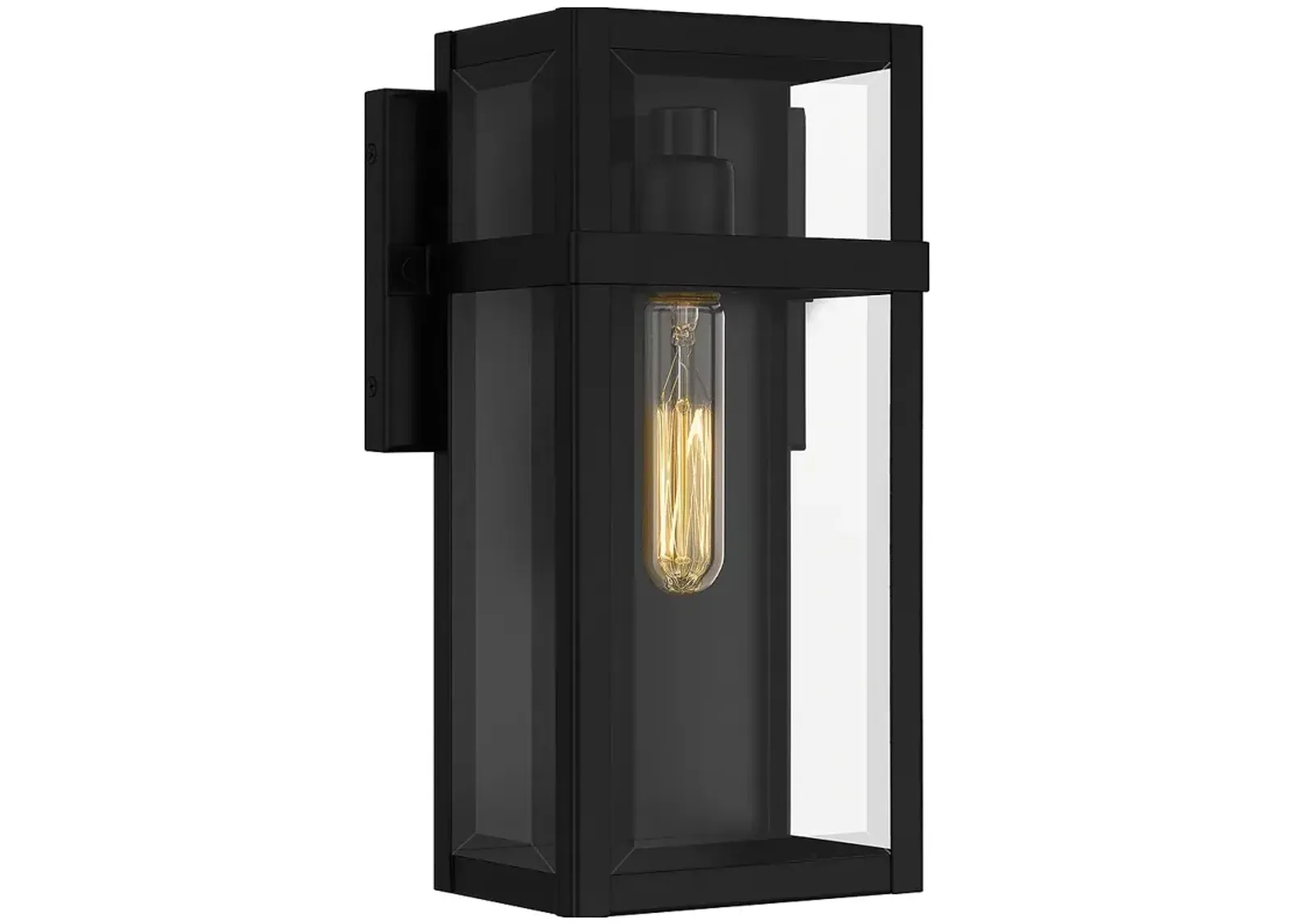 Vanessa 1-Light Matte Black Outdoor Wall Lantern