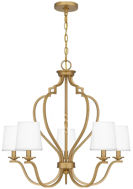 Wilkins 5-Light Brushed Weathered Brass Chandelier