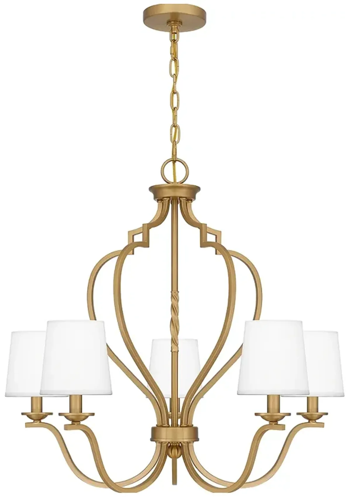 Wilkins 5-Light Brushed Weathered Brass Chandelier