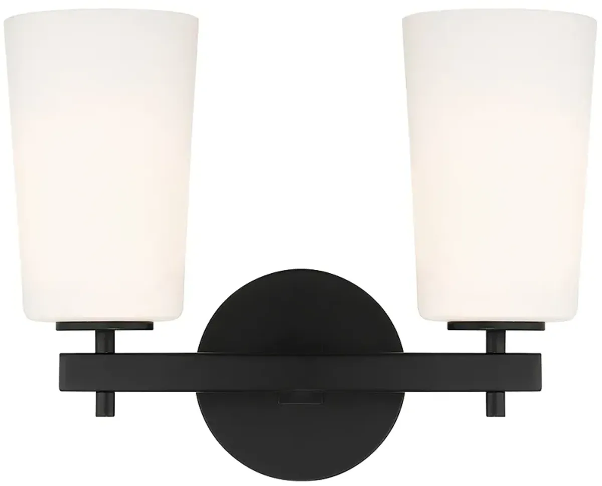 Colton 2 Light Black Wall Mount