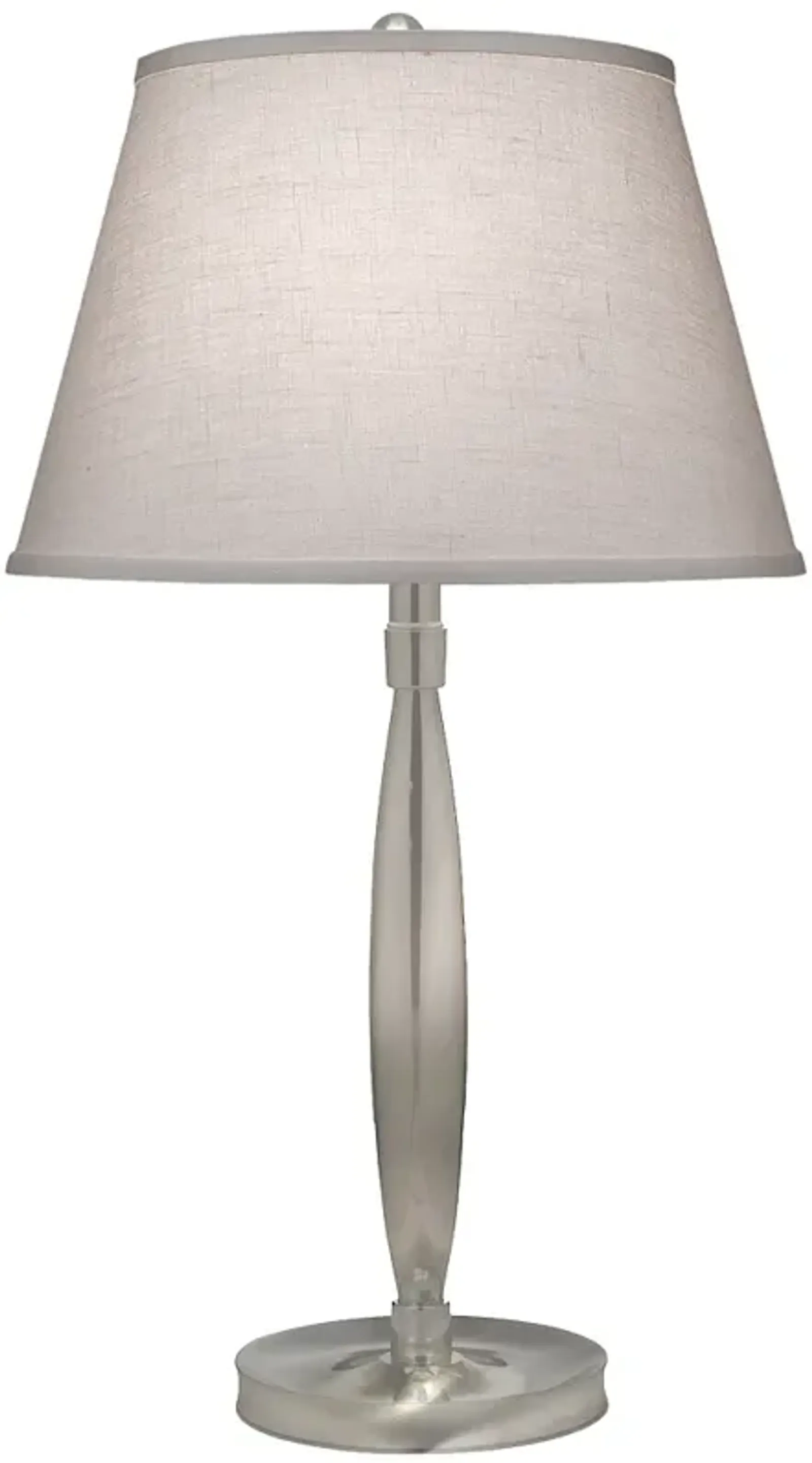 27" Satin Nickel w/ Wood Veneer Shade Table Lamp