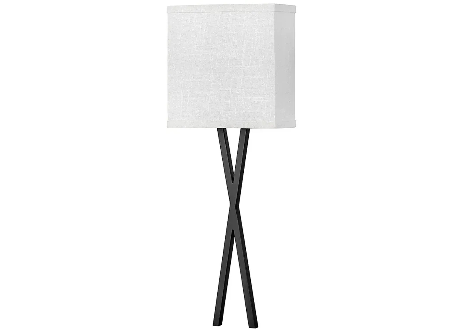 Hinkley Axis 22" High Black with Linen Shade Modern Wall Sconce Light