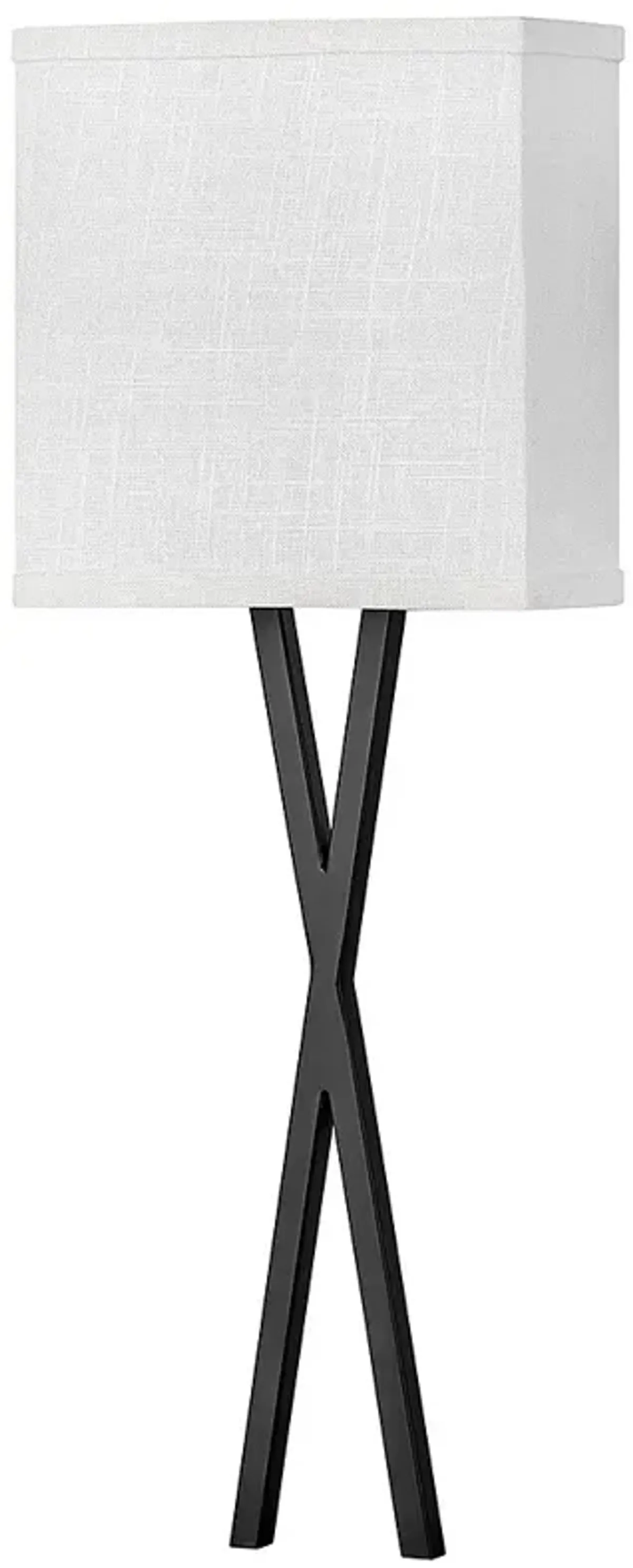 Hinkley Axis 22" High Black with Linen Shade Modern Wall Sconce Light