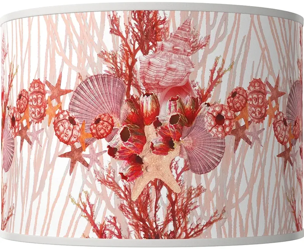 Corallium White Giclee Drum Lamp Shade 15.5x15.5x11 (Spider)