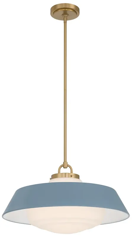 Crystorama Xander 20'' Vibrant Gold + Blue Pendant