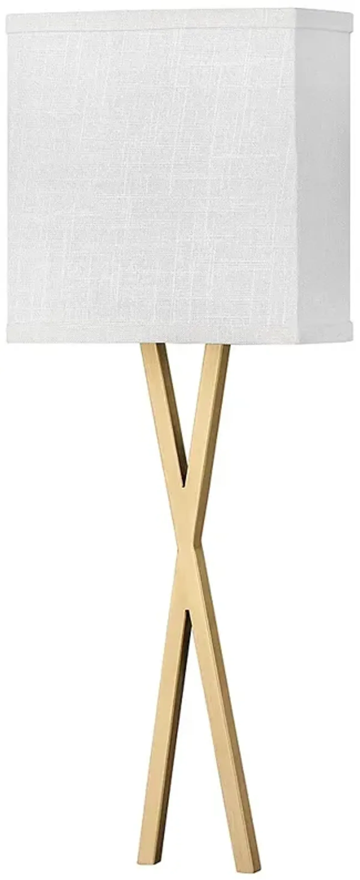 Hinkley Lighting Axis 22" High Brass with Linen Shade Wall Sconce