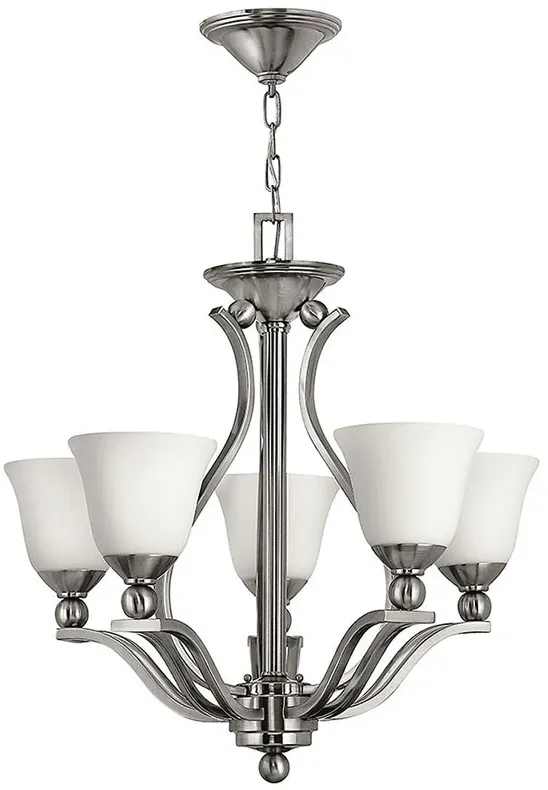 Chandelier Bolla-Medium Single Tier-Brushed Nickel