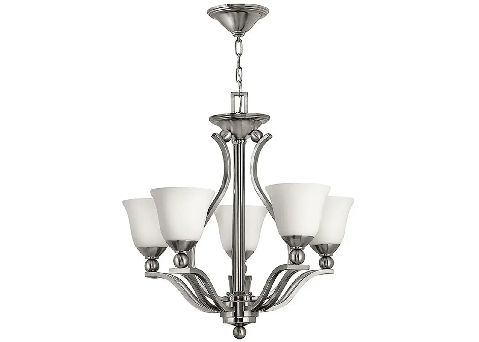 Chandelier Bolla-Medium Single Tier-Brushed Nickel