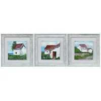 Crestview Collection Coastal Cottages Hand-Painted Canvas