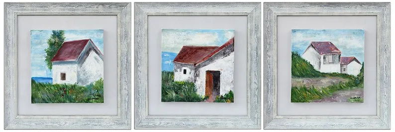 Crestview Collection Coastal Cottages Hand-Painted Canvas
