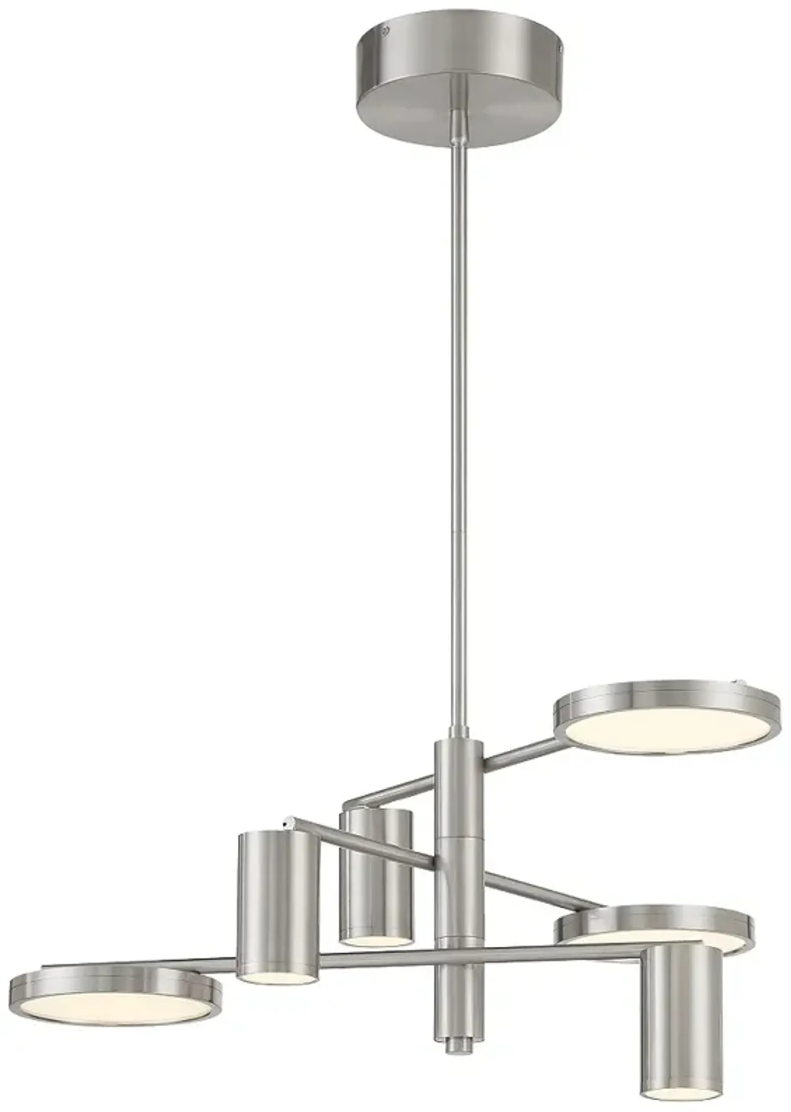 George Kovacs  Swivel LED 6-Light Brushed Nickel Chandelier