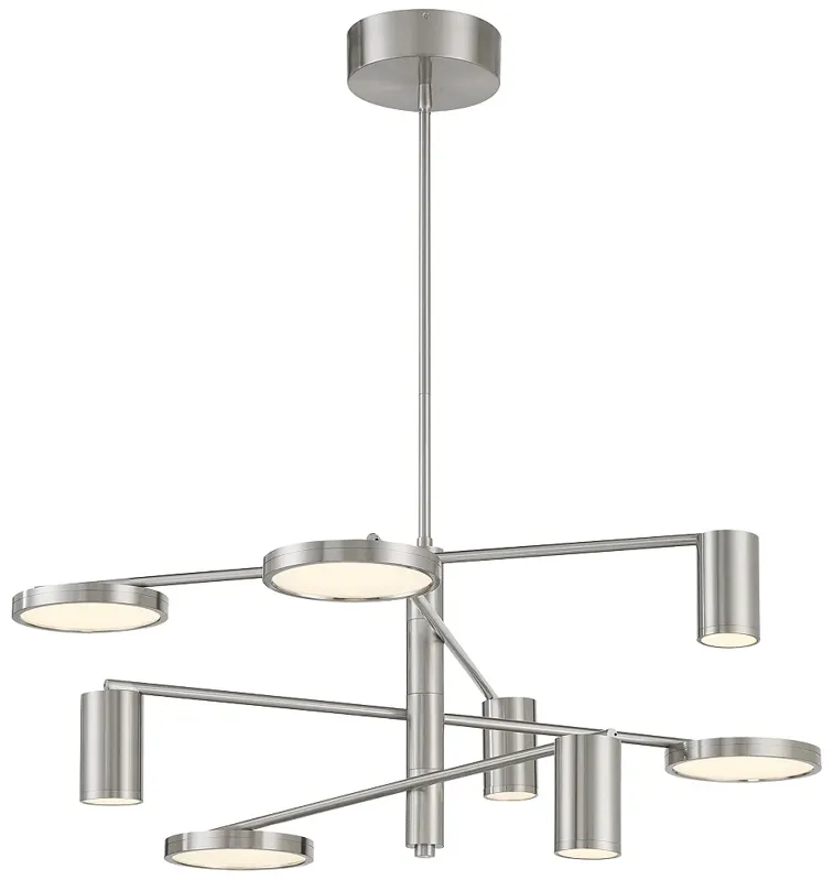 George Kovacs  Swivel LED 8-Light Brushed Nickel Chandelier