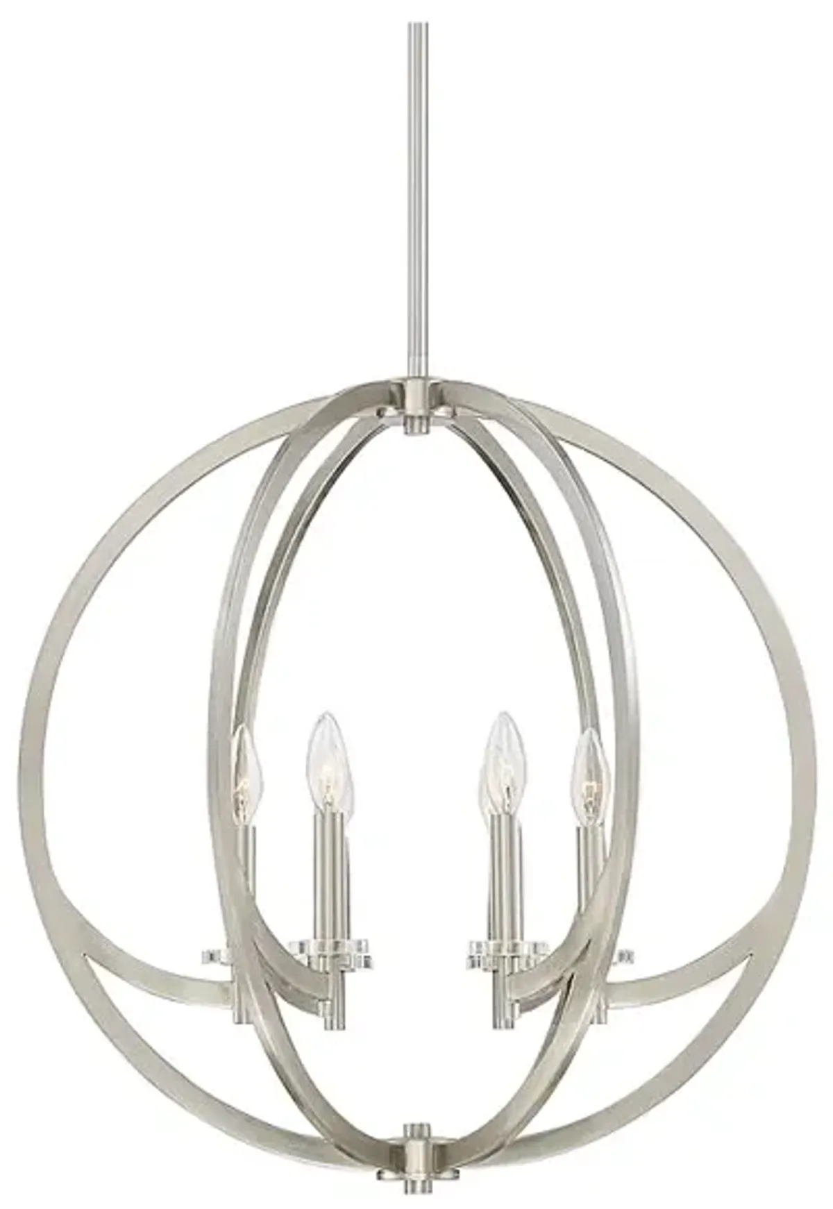 Quoizel Orion 24" Wide Brushed Nickel 6-Light Pendant