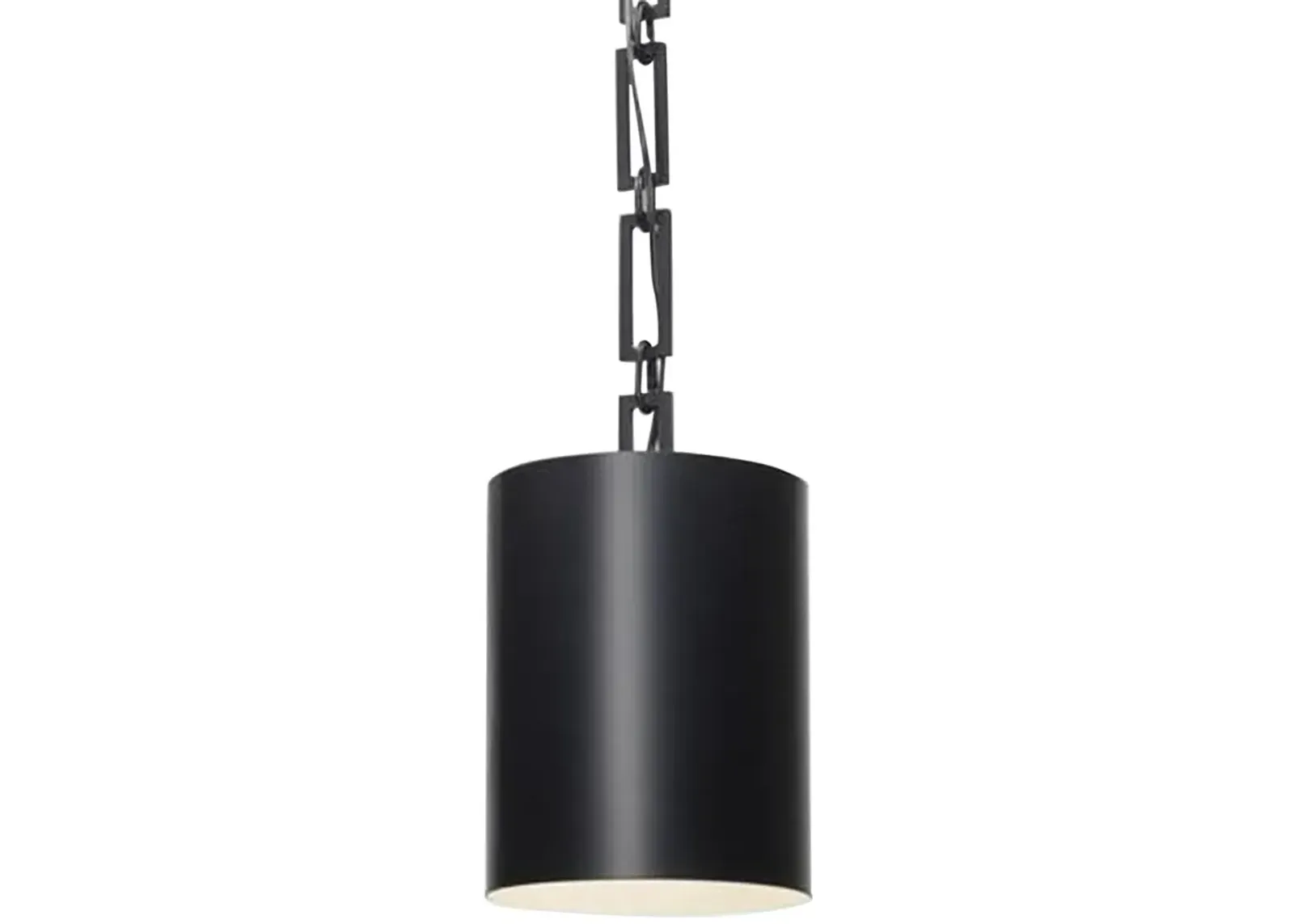 Crystorama Alston 8" Wide Matte Black 1-Light Cylinder Mini Chandelier