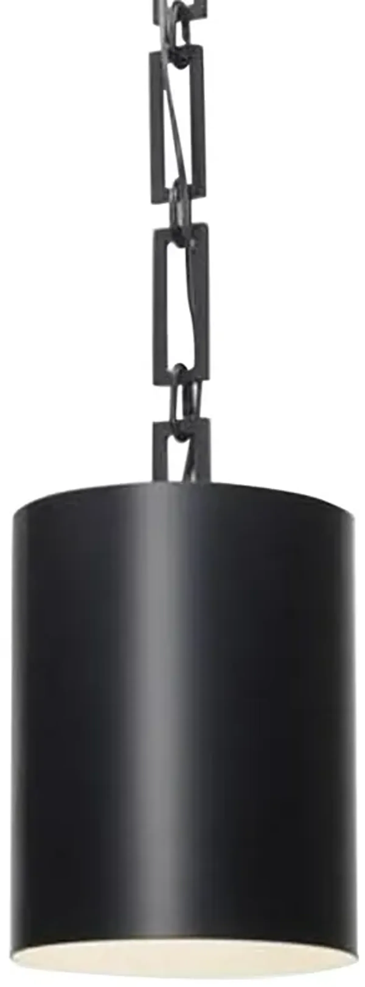 Crystorama Alston 8" Wide Matte Black 1-Light Cylinder Mini Chandelier