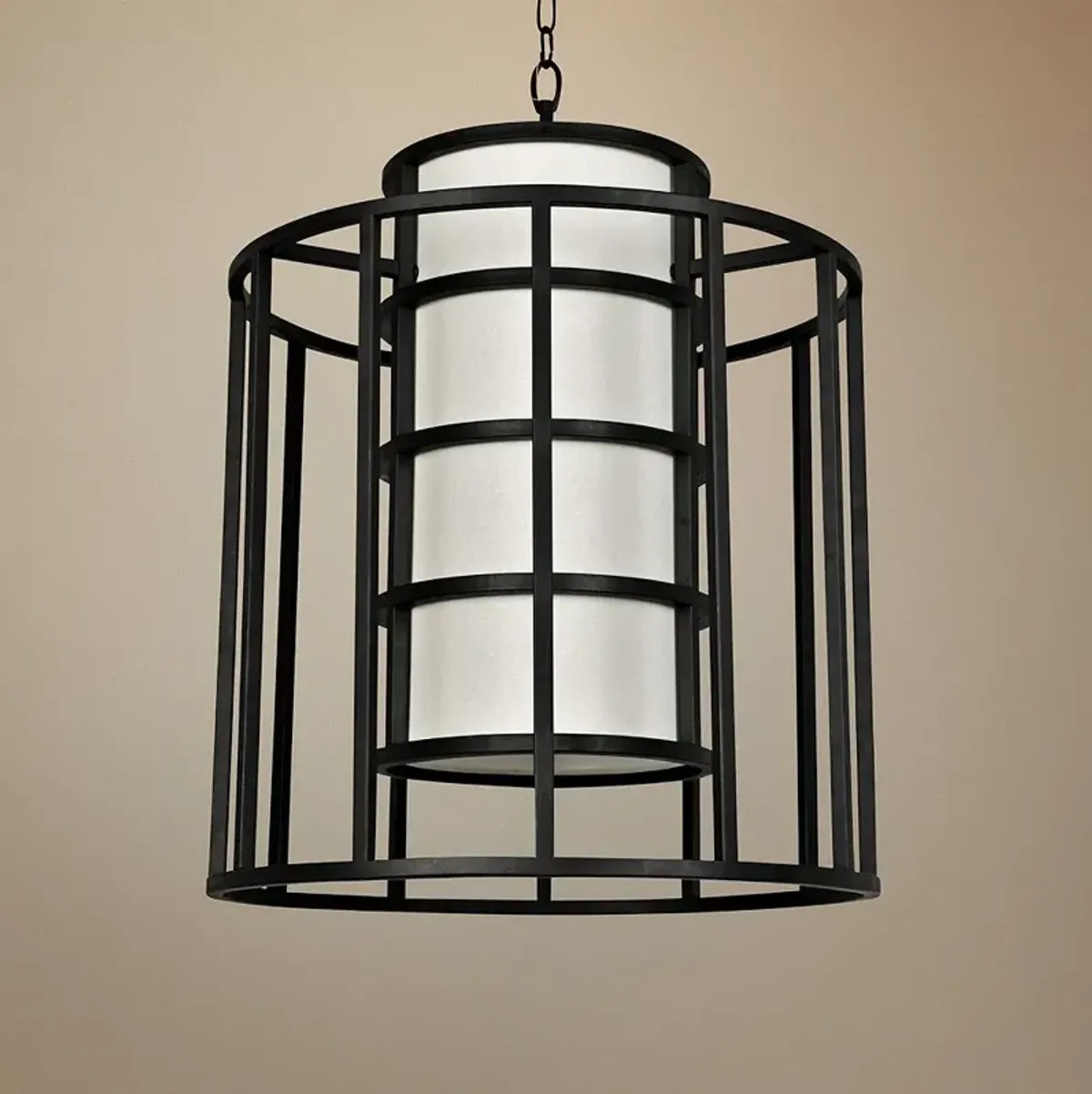 Crystorama Hulton 21" Wide Matte Black Pendant Light