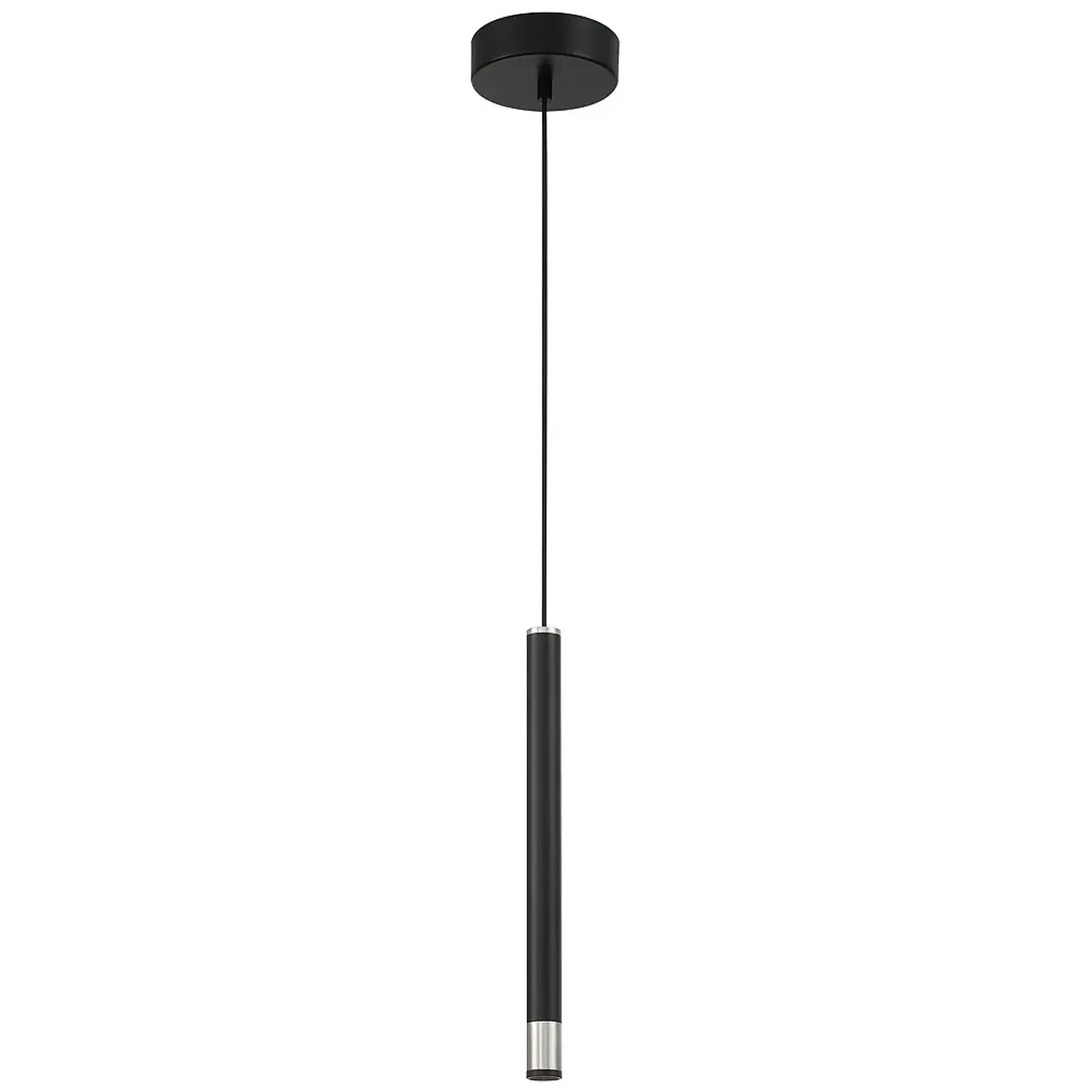 George Kovacs  Wand LED Coal with Brushed Nickel Mini-Pendant