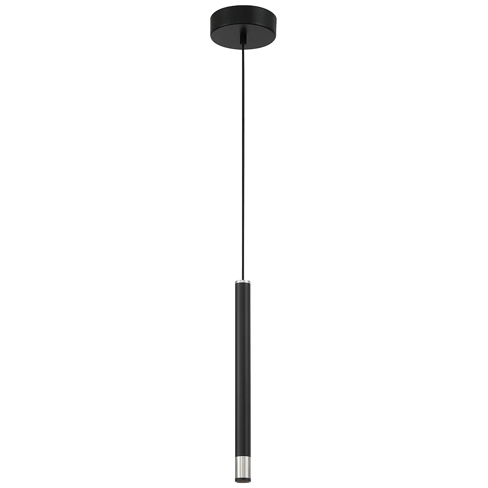 George Kovacs  Wand LED Coal with Brushed Nickel Mini-Pendant