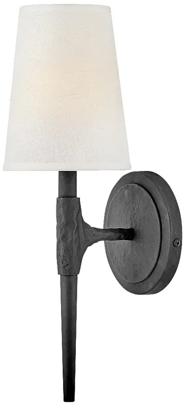 Hinkley Beaumont 16 1/4" High Black Finish Traditional Wall Sconce