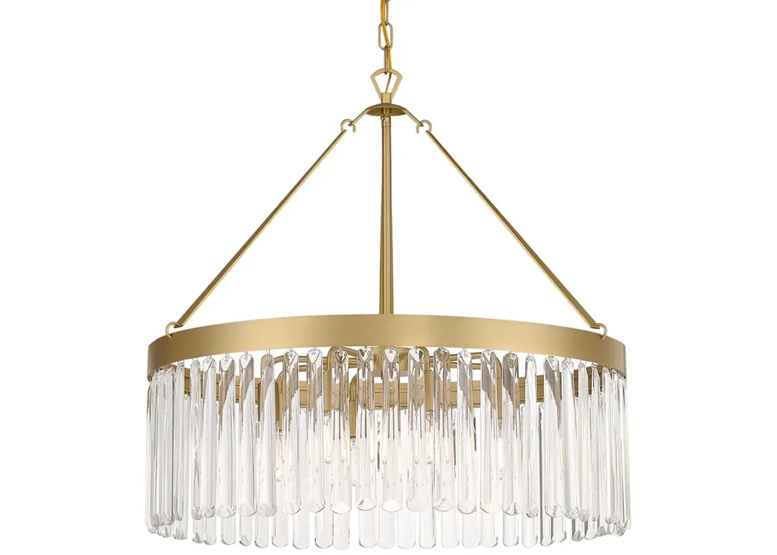 Crystorama Emory 24"W Modern Gold 8-Light Ring Chandelier