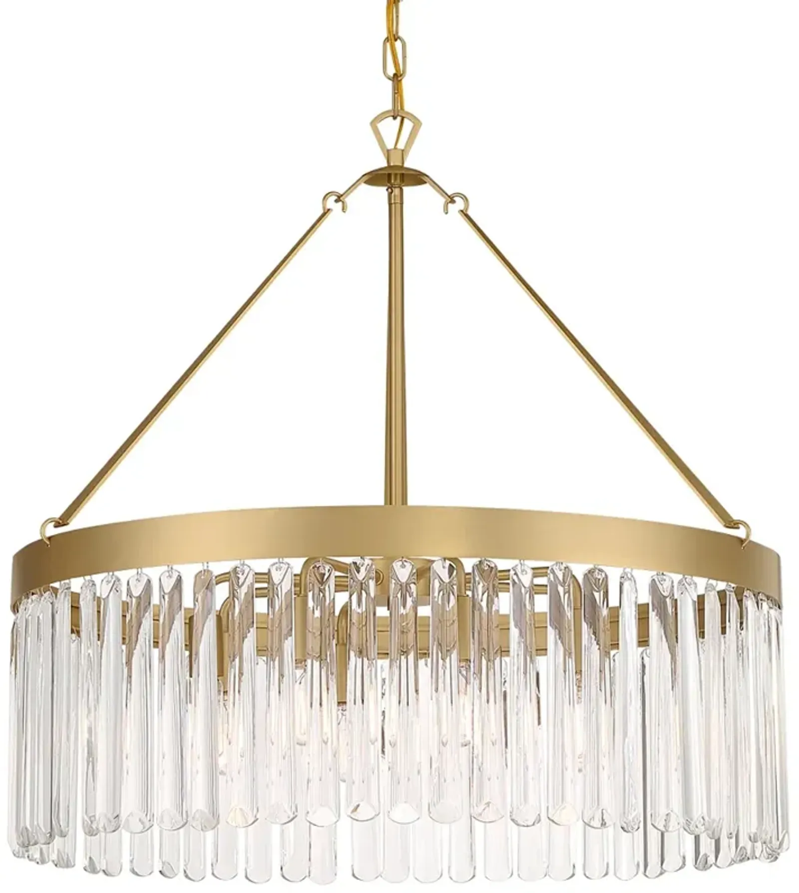 Crystorama Emory 24"W Modern Gold 8-Light Ring Chandelier