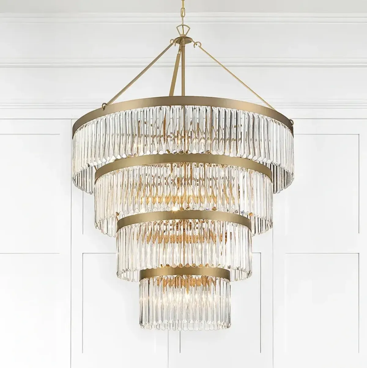 Crystorama Emory 40" Wide Modern Gold Crystal Chandelier